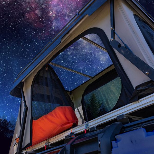 BadAss Tents - LAND ROVER 2020-22 Defender 110 CONVOY Rooftop Tent - Midnight Sky Gloss Black PRE-ASSEMBLED